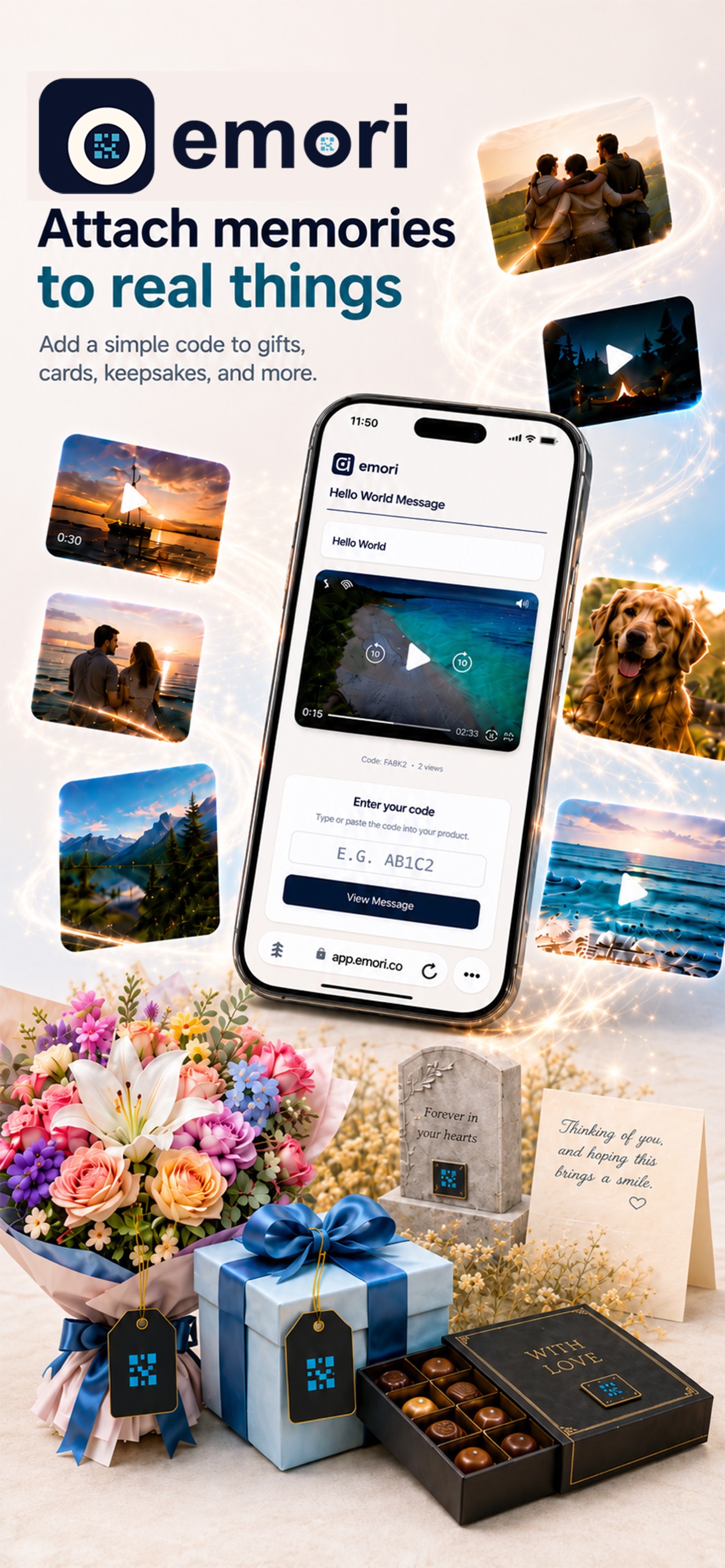 Emori — attach memories to gifts