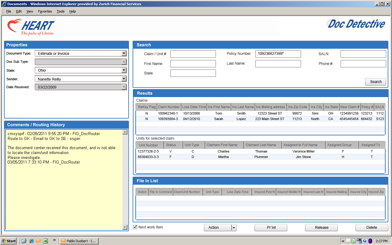 Farmers Doc Detective search screen