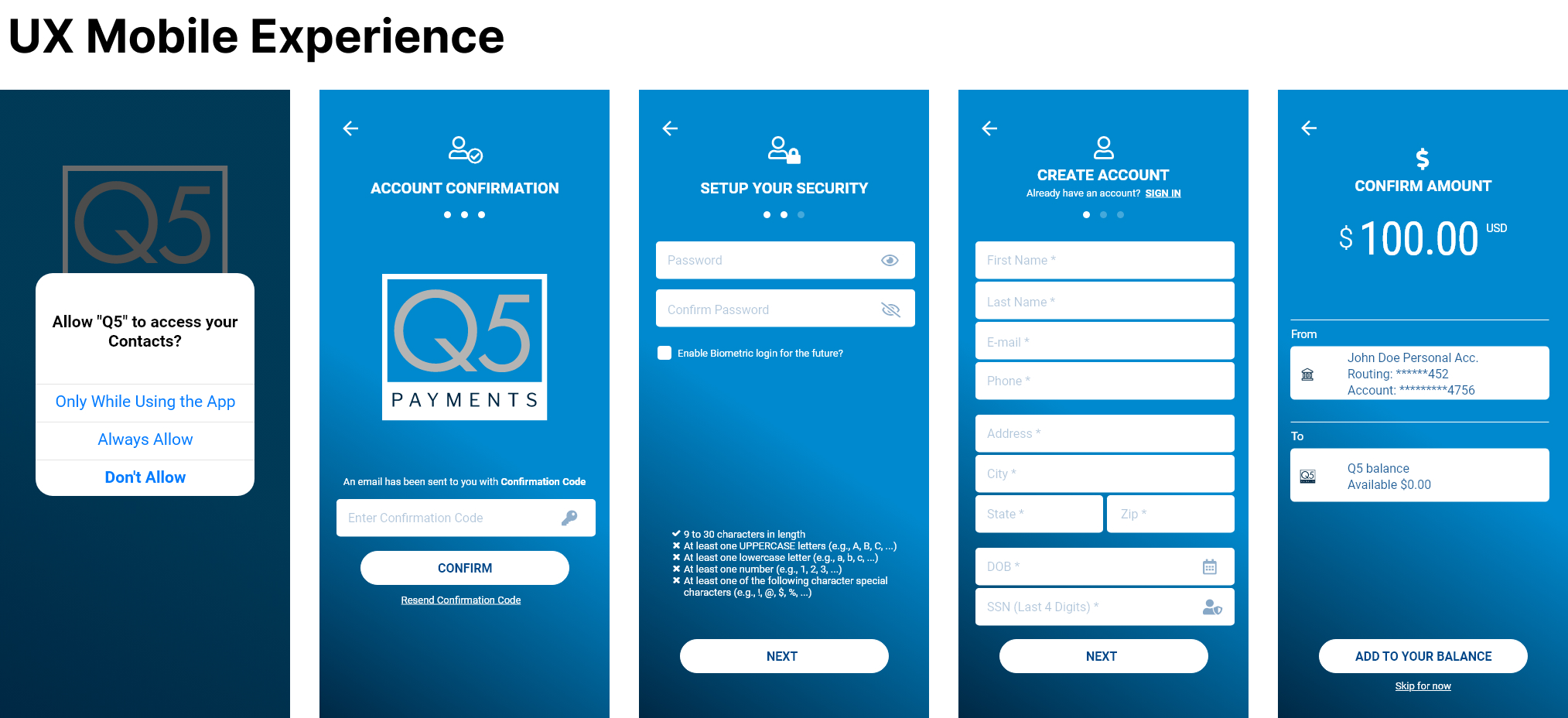 Q5 Payments — UI frame 4