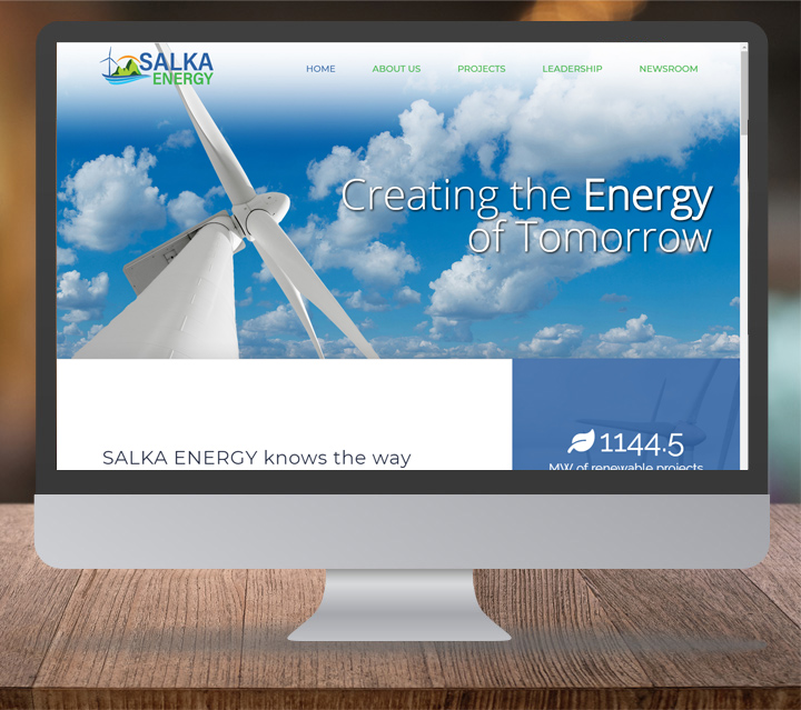 Salka Energy website — homepage
