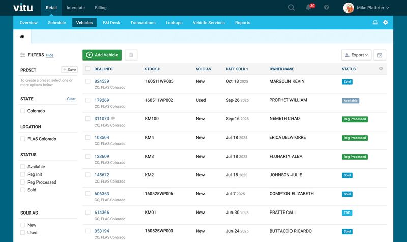Blurred Vitu interface sample